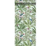 Sanders & Sanders papier peint feuilles de la jungle tropicale et oiseaux de paradis vert menthe et vert 53 cm x 10.05 m