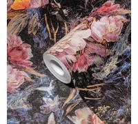 Sanders & Sanders papier peint fleurs multicolore, rouge, jaune, bleu et noir 53 cm x 10.05 m