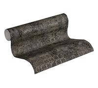 Sanders & Sanders papier peint hexagone noir, gris et or 53 cm x 10.05 m