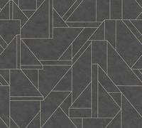 Sanders & Sanders papier peint motif graphique noir et or 53 cm x 10.05 m