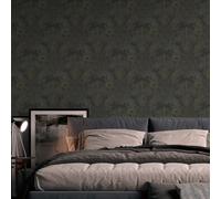 Sanders & Sanders papier peint ornement noir, bleu, jaune et or 53 cm x 10.05 m