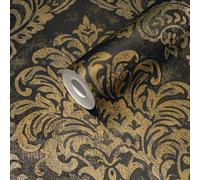 Sanders & Sanders papier peint ornement noir et or 53 cm x 10.05 m