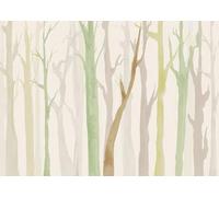 Sanders & Sanders papier peint panoramique arbres beige et vert 350 x 250 cm