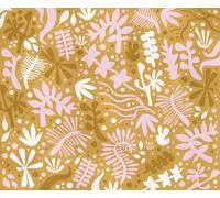 Sanders & Sanders papier peint panoramique feuilles et fleurs marron terracotta et lilas violet 300 x 250 cm