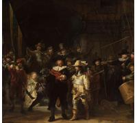 Sanders & Sanders papier peint panoramique La Ronde de Nuit de Rembrandt van Rijn marron 300 x 279 cm