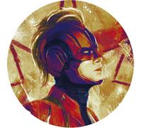 Sanders & Sanders papier peint rond autocollant Les Avengers Capitaine Marvel Violet, rouge et beige - 611780 - Ø 128 cm