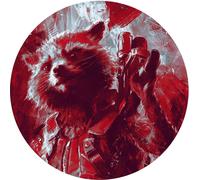 Sanders & Sanders papier peint rond autocollant Les Avengers Rocket Raccoon rouge et gris - 611778 - Ø 128 cm