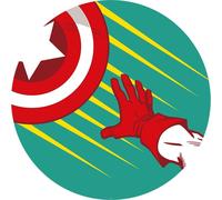 Sanders & Sanders papier peint rond autocollant Les Avengers Vert et Rouge - 612050 - Ø 128 cm