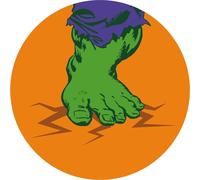 Sanders & Sanders papier peint rond autocollant Les Vengeurs Hulk Orange, vert et violet - 612724 - Ø 128 cm