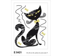 Sanders & Sanders sticker mural chat noir - 600246 - 65 x 85 cm