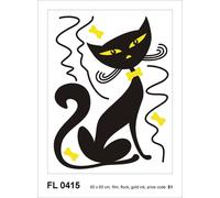 Sanders & Sanders sticker mural chat noir - 600286 - 65 x 85 cm