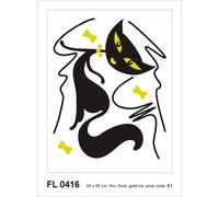 Sanders & Sanders sticker mural chat noir - 600287 - 65 x 85 cm
