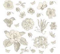 Sanders & Sanders sticker mural fleurs gris - 601329 - 30 x 30 cm
