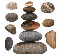 Sanders & Sanders sticker mural galets gris, beige et marron - 600336 - 30 x 30 cm