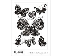 Sanders & Sanders sticker mural papillons noir - 600260 - 65 x 85 cm
