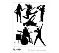Sanders & Sanders sticker mural Rock'n'Roll noir - 600297 - 65 x 85 cm