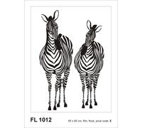 Sanders & Sanders sticker mural zèbres noir et blanc - 600295 - 65 x 85 cm