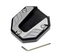 SANDEZI Élargisseur de Béquille pour Indian Chief Dark Horse 2009-2024, Support Latéral Moto Extension Plaque Agrandisseur Base Stabilisatrice Accessoires,Silver