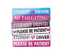 Sandfren Aimant pour voiture, 3 styles hautement réfléchissants, autocollants magnétiques d'avertissement de sécurité, autocollant amovible, panneau d'attention de sécurité pour novice conducteur