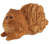 Sandicast Orange Pomeranian Sculpture, Multicolore, Small Size