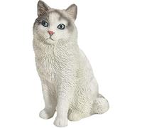 Sandicast Sculpture Chat Ragdoll Bicolor Petite Taille, Blanc/Gris