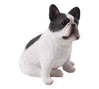 Sandicast Sculpture de Bouledogue français Brindle Taille Originale, Blanc, S Size
