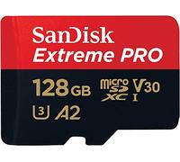 SanDisk 128 Go Extreme PRO microSDXC carte + adaptateur SD + RescuePro Deluxe jusqu'à 200 Mo/s avec des performances applicatives A2 UHS-I Class 10 U3 V30