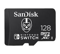 SANDISK 128 Go microSD Carte, Fortnite Skull Trooper | Produit sous licence Nintendo, UHS-I, Jusqu'à 100 Mo/s, De l'espace pour explorer