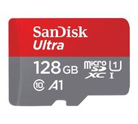 SanDisk 128 Go Ultra microSDXC, Carte micro sd + adaptateur SD (Pour Smartphone et Tablette, Video Full HDD, jusqu'à 140 Mo/s, UHS-I, La performance A1, Class 10, U1)