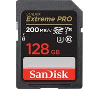 SanDisk 128GB Extreme Pro SD Carte Mémoire SDXC 200MB/S Classe 10 UHS-1 U3 4K