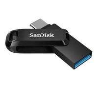 SanDisk 128Go Ultra Dual Drive Luxe noire USB A et Type-C jusqu'à 400MB/s avec connecteurs USB Type-C et USB Type-A G