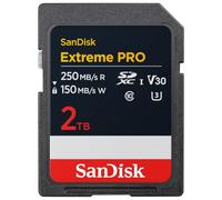 SanDisk 2 to Carte SDXC Extreme Pro, Carte SD V30, UHS-I, (4K UHD Videos, Vitesse de Lecture jusqu'à 250 Mo/s, RescuePRO Deluxe, Technologie SanDisk QuickFlow) Class 10, U3