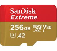 SanDisk 256 Go Extreme carte microSDXC pour jeux sur mobile, jusqu'à 190 Mo/s, avec A2 App Performance, UHS-I, Classe 10, U3, V30