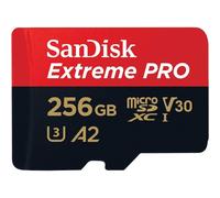 SanDisk 256 Go Extreme Pro Carte microSDXC + Adaptateur SD Classe 10, U3, V30