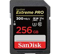 SanDisk 256 Go Extreme Pro, Carte SDXC jusqu'à 300 Mo/s UHS-II Class 10 U3 V90
