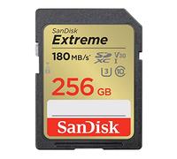 Carte Mémoire SDXC - SANDISK - Extreme - 256Go - 180MB/s - UHS-I Class 10 U3 V30