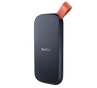 SanDisk 2To Portable SSD, Disque SSD externe, des vitesses allant jusqu'à 520 Mo/s, Disque SSD NVMe externe, robuste SSD, crochet en caoutchouc robuste, Gris