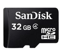SanDisk Carte mémoire microSDHC SDSDQM-032G-B35A 32 Go Classe 4 avec adaptateur