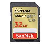 Carte mémoire SD SANDISK SDHC/XC Extreme (Vidéo HD) Classe 10 (100Mo/s 599x) 32 GB - V30