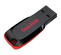 Sandisk 32GB Cruzer Blade 32Go USB 2.0 Type A Noir, Rouge Lecteur USB Flash - lecteurs USB Flash (32 Go, USB 2.0, Type A, sans Capuchon, Noir, Rouge)