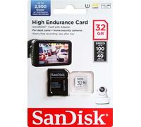 SanDisk 32GB High Endurance Surveillance MicroSDHC 100MB/s, Avec Adaptateur-UK
