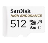 SanDisk 512 Go High Endurance carte microSDXC pour les caméras IP et caméras embarquées + adaptateur SD jusqu'à 100 Mo/s
