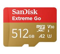 SanDisk 512Go Extreme Go Carte MicroSDXC + adaptateur SD (Pour Android Smartphone, Tablette, Action Cams, Drones, UHS-I, jusqu'à 200 MB/s, 5K, 4K UHD, Rescue Pro Deluxe, V30, Class 10, U3) pour Amazon
