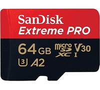 SanDisk 64 Go Extreme PRO microSDXC carte + adaptateur SD + RescuePro Deluxe jusqu'à 200 Mo/s avec des performances applicatives A2 UHS-I Class 10 U3 V30