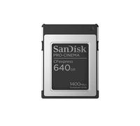 SanDisk 640 Go Pro-Cinema CFexpress Carte de Type B, allant jusqu'à 1 700 Mo/s, pour des enregistrements vidéo 8K impeccables et Une résistance aux Chutes de 1 mètre