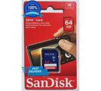 SanDisk 64GB Carte SD SDXC Carte Mémoire SDHC Classe 4, pour Digital Cameras-Uk