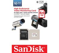 SanDisk 64GB Haut Endurance Vidéo Surveillance Dash Caméra Micro Sdxd USB Carte