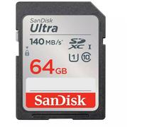 SanDisk Carte SDXC Ultra 64 Go – Jusqu'à 140 Mo/s, A1, UHS-I, Classe 10 U1
