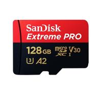 Sandisk A2 Extreme Pro Carte micro SD jusqu'à 170 Mo - s A2 V30 U3 Carte TF 128 Go Carte mémoire avec adaptateur SD