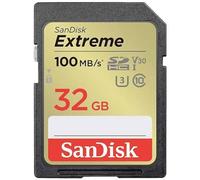 Carte mémoire SD SanDisk Extreme Plus SDHC UHS-I U3 Class10 32 Go E